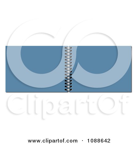 Clipart Open Blue 3d Spiral Notebook - Royalty Free Illustration by oboy