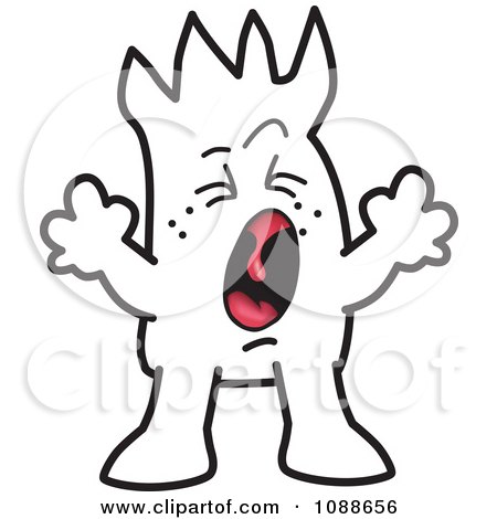 Clipart Screaming Squiggle Guy - Royalty Free Vector Illustration by Mascot Junction