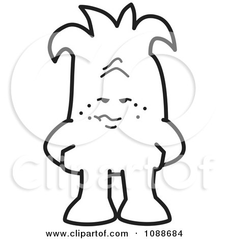 Clipart Guilty Squiggle Guy - Royalty Free Vector Illustration by Mascot Junction
