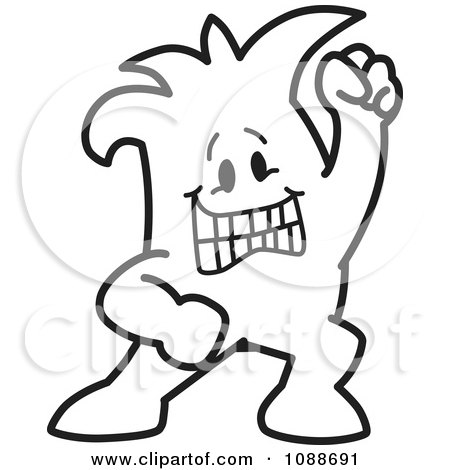 Clipart Ecstatic Squiggle Guy - Royalty Free Vector Illustration by Mascot Junction
