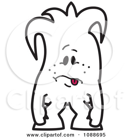 Clipart Exhausted Squiggle Guy - Royalty Free Vector Illustration by Mascot Junction