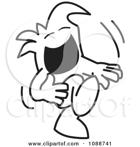 Clipart Laughing Squiggle Guy - Royalty Free Vector Illustration by Mascot Junction