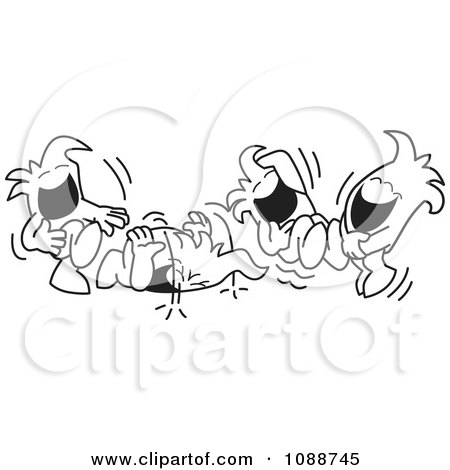 Clipart Squiggle Guys Laughing - Royalty Free Vector Illustration by Mascot Junction