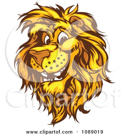 Clipart Friendly Male Lion Mascot - Royalty Free Vector Illustration by Chromaco