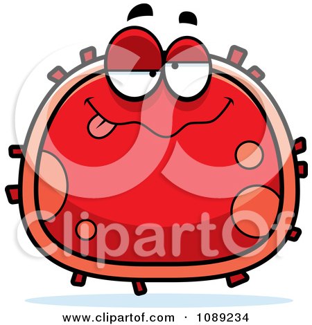 Clipart Drunk Red Blood Cell- Royalty Free Vector Illustration by Cory Thoman