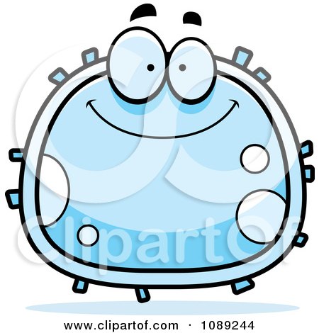 Clipart Smiling White Blood Cell - Royalty Free Vector Illustration by Cory Thoman