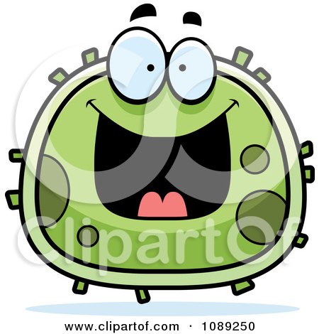 Clipart Chubby Grinning Germ - Royalty Free Vector Illustration by Cory Thoman