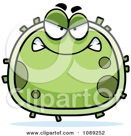 Clipart Chubby Mad Germ - Royalty Free Vector Illustration by Cory Thoman