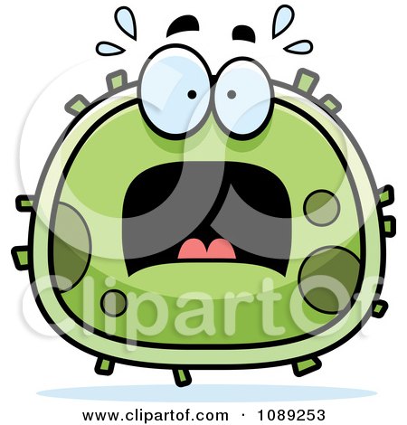 Clipart Chubby Scared Germ - Royalty Free Vector Illustration by Cory Thoman