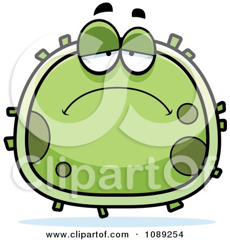 Clipart Chubby Sad Germ - Royalty Free Vector Illustration by Cory Thoman