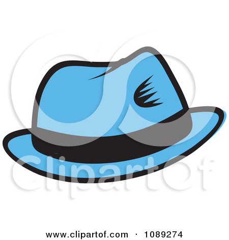 Clipart Blue Hat With A Black Band - Royalty Free Vector Illustration  by Johnny Sajem