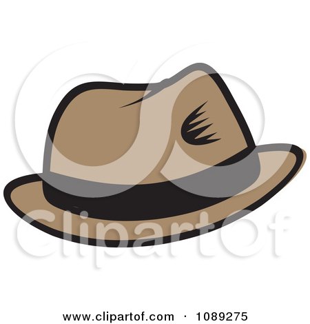 Clipart Tan Hat With A Black Band - Royalty Free Vector Illustration  by Johnny Sajem