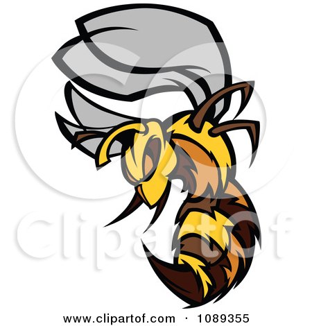 Clipart Stinging Bee Mascot - Royalty Free Vector Illustration by Chromaco