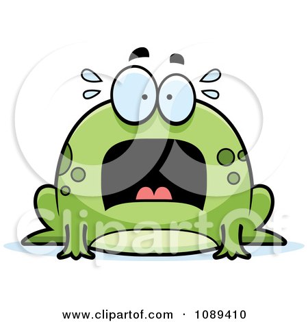 Clipart Chubby Scared Frog - Royalty Free Vector Illustration by Cory Thoman
