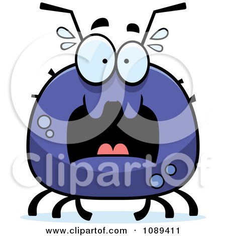 Clipart Chubby Scared Tick - Royalty Free Vector Illustration by Cory Thoman