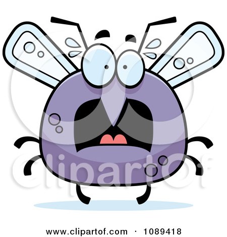Clipart Chubby Scared Mosquito - Royalty Free Vector Illustration by Cory Thoman