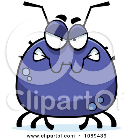 Clipart Chubby Mad Tick - Royalty Free Vector Illustration by Cory Thoman