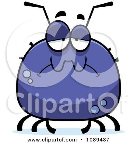 Clipart Chubby Sad Tick - Royalty Free Vector Illustration by Cory Thoman