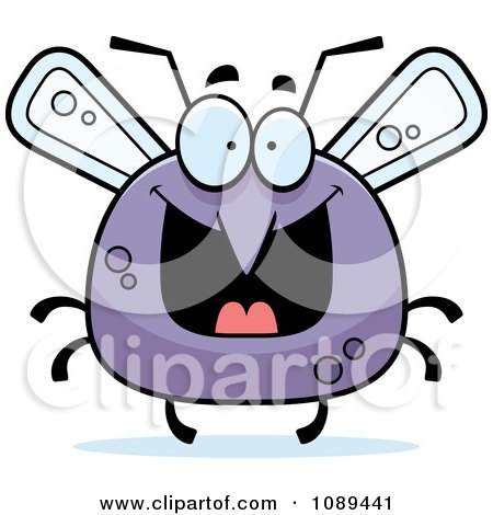 Clipart Chubby Grinning Mosquito - Royalty Free Vector Illustration by Cory Thoman