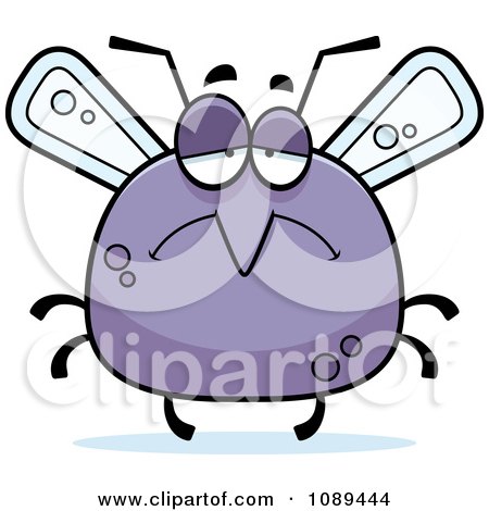 Clipart Chubby Sad Mosquito - Royalty Free Vector Illustration by Cory Thoman