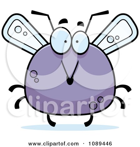 Clipart Chubby Surprised Mosquito - Royalty Free Vector Illustration by Cory Thoman