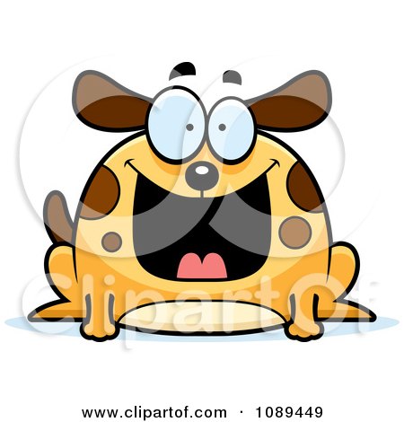 Clipart Chubby Grinning Dog - Royalty Free Vector Illustration by Cory Thoman