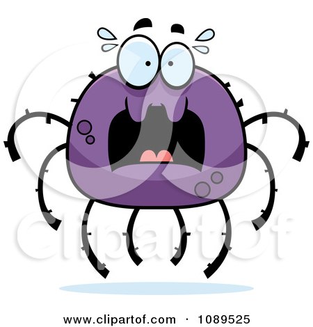 Clipart Scared Purple Spider - Royalty Free Vector Illustration by Cory Thoman