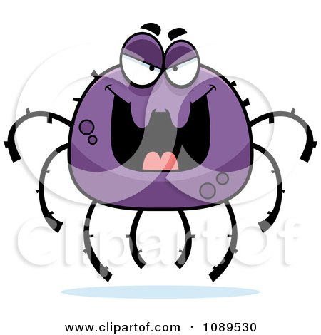 Clipart Evil Purple Spider - Royalty Free Vector Illustration by Cory Thoman