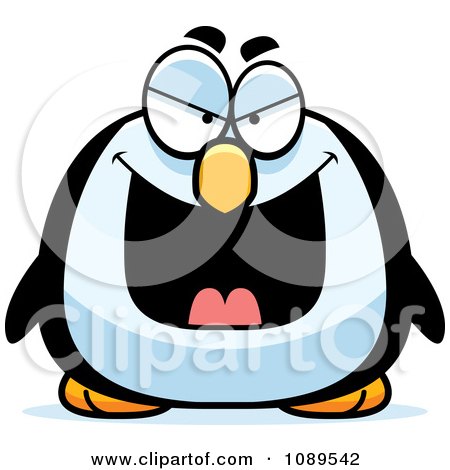 Clipart Chubby Evil Penguin - Royalty Free Vector Illustration by Cory Thoman