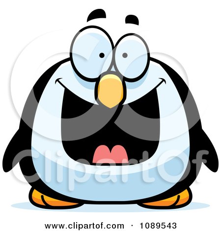 Clipart Chubby Grinning Penguin - Royalty Free Vector Illustration by Cory Thoman