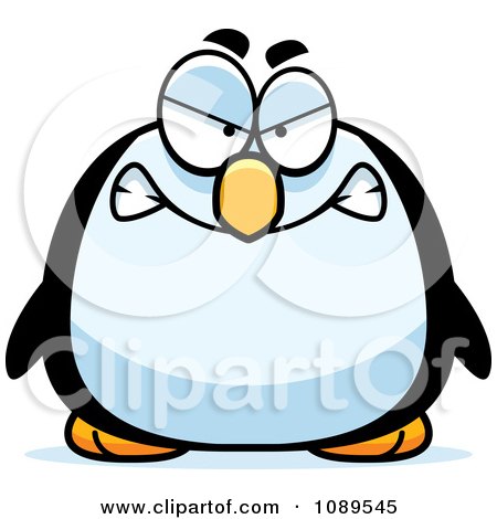 Clipart Chubby Mad Penguin - Royalty Free Vector Illustration by Cory Thoman