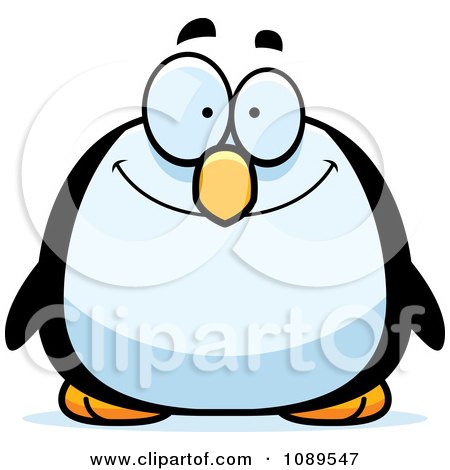 Clipart Chubby Smiling Penguin - Royalty Free Vector Illustration by Cory Thoman