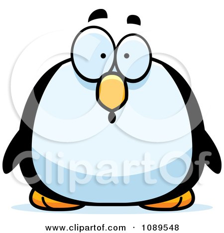 Clipart Chubby Surprised Penguin - Royalty Free Vector Illustration by Cory Thoman