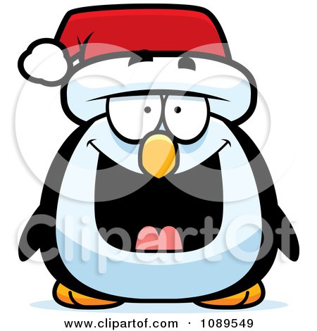 Clipart Chubby Christmas Penguin - Royalty Free Vector Illustration by Cory Thoman