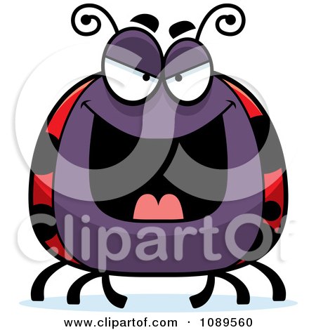Clipart Chubby Evil Ladybug - Royalty Free Vector Illustration by Cory Thoman