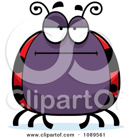 Clipart Chubby Bored Ladybug - Royalty Free Vector Illustration by Cory Thoman