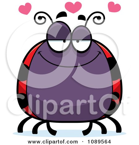 Clipart Chubby Infatuated Ladybug - Royalty Free Vector Illustration by Cory Thoman
