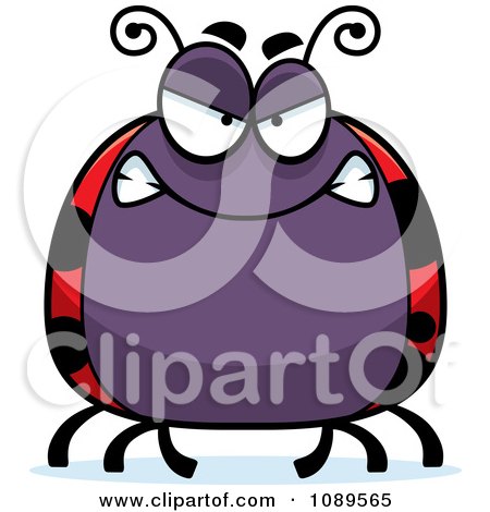Clipart Chubby Mad Ladybug - Royalty Free Vector Illustration by Cory Thoman