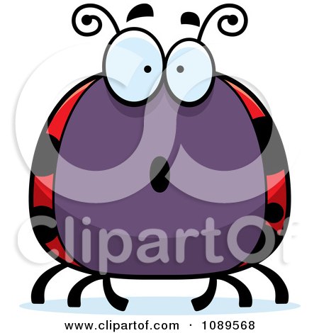 Clipart Chubby Surprised Ladybug - Royalty Free Vector Illustration by Cory Thoman