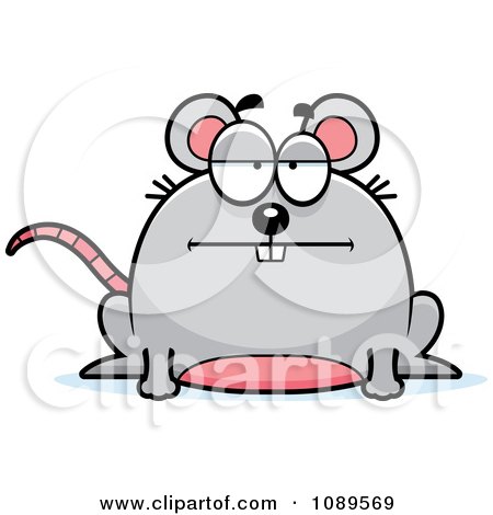 Clipart Chubby Bored Mouse - Royalty Free Vector Illustration by Cory Thoman
