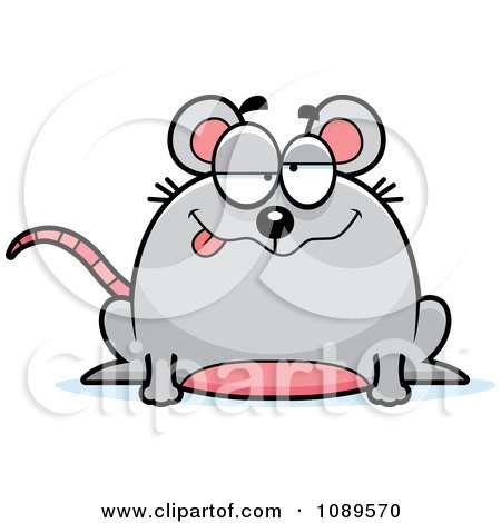 Clipart Chubby Drunk Mouse - Royalty Free Vector Illustration by Cory Thoman