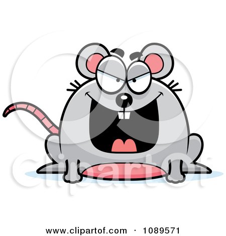 Clipart Chubby Evil Mouse - Royalty Free Vector Illustration by Cory Thoman