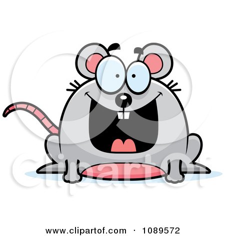Clipart Chubby Grinning Mouse - Royalty Free Vector Illustration by Cory Thoman