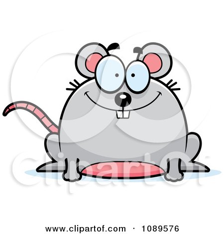 Clipart Chubby Happy Mouse - Royalty Free Vector Illustration by Cory Thoman