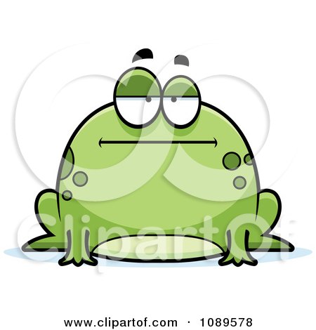 Clipart Chubby Bored Frog - Royalty Free Vector Illustration by Cory Thoman