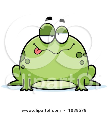 Clipart Chubby Drunk Frog - Royalty Free Vector Illustration by Cory Thoman