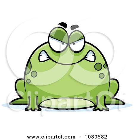 Clipart Chubby Mad Frog - Royalty Free Vector Illustration by Cory Thoman