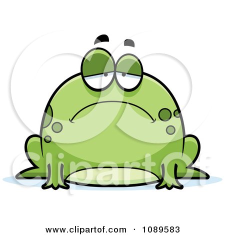 Clipart Chubby Sad Frog - Royalty Free Vector Illustration by Cory Thoman