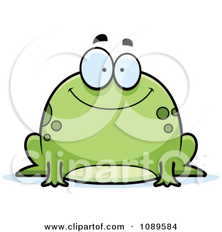 Clipart Chubby Happy Frog - Royalty Free Vector Illustration by Cory Thoman