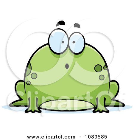 Clipart Chubby Surprised Frog - Royalty Free Vector Illustration by Cory Thoman